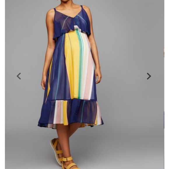 A Pea in the Pod Dresses & Skirts - A Pea in the Pod Maternity Striped Flounce Dress